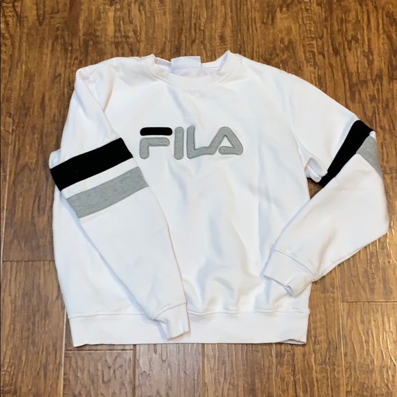 Fila Tops - Fila white sweatshirt size medium